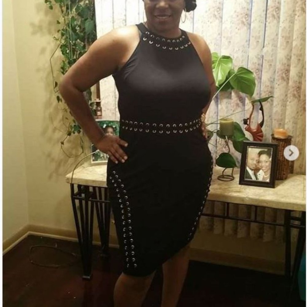 ISO Ashley Stewart Grommet Halter Dress sz 14/16